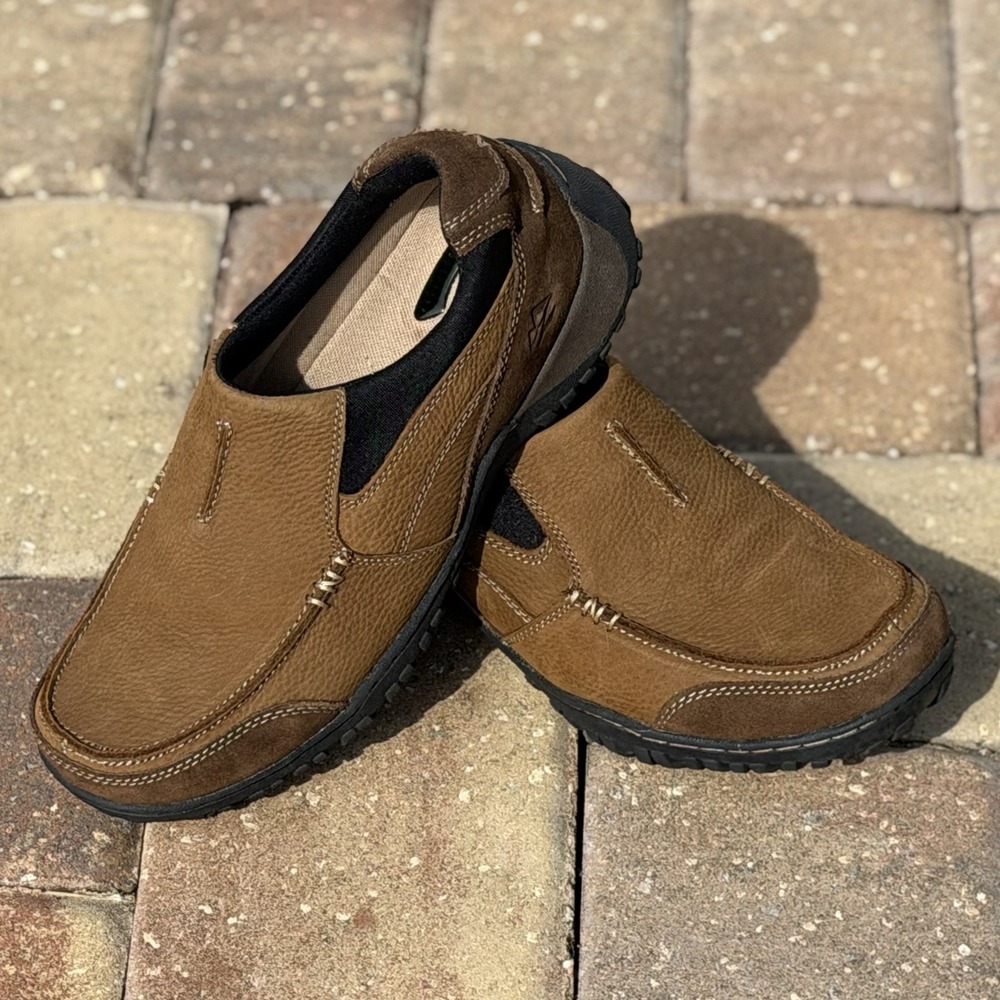 Nunn Bush Portage All Terrain Shoes Mens 9.5 M Brown Moc Toe Slip On Leather